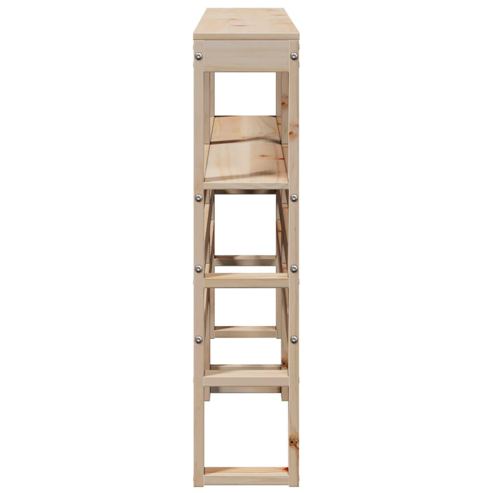 sengegavl med hylder 160 cm massivt fyrretræ