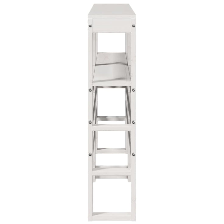 sengegavl med hylder 160 cm massivt fyrretræ hvid