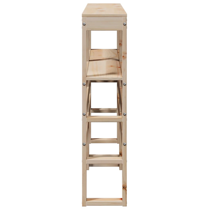 sengegavl med hylder 140 cm massivt fyrretræ