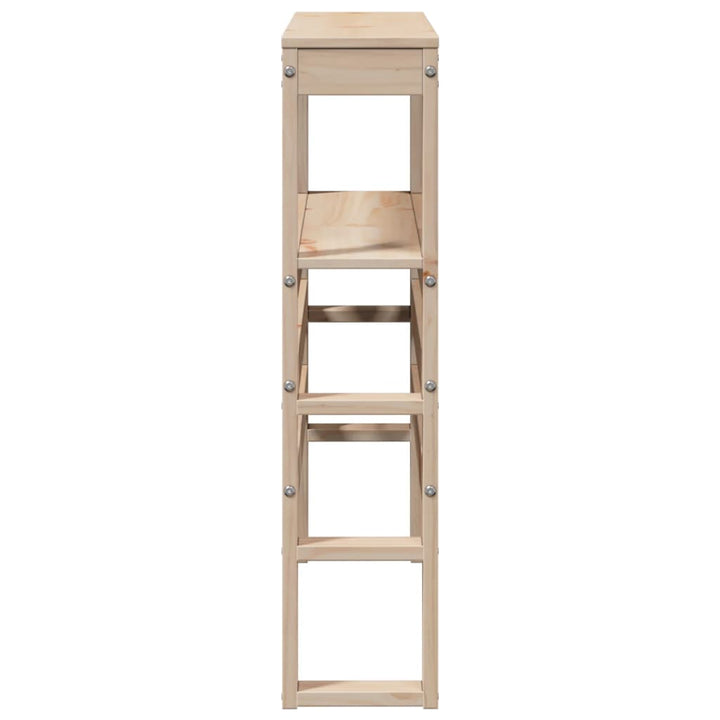 sengegavl med hylder 90 cm massivt fyrretræ