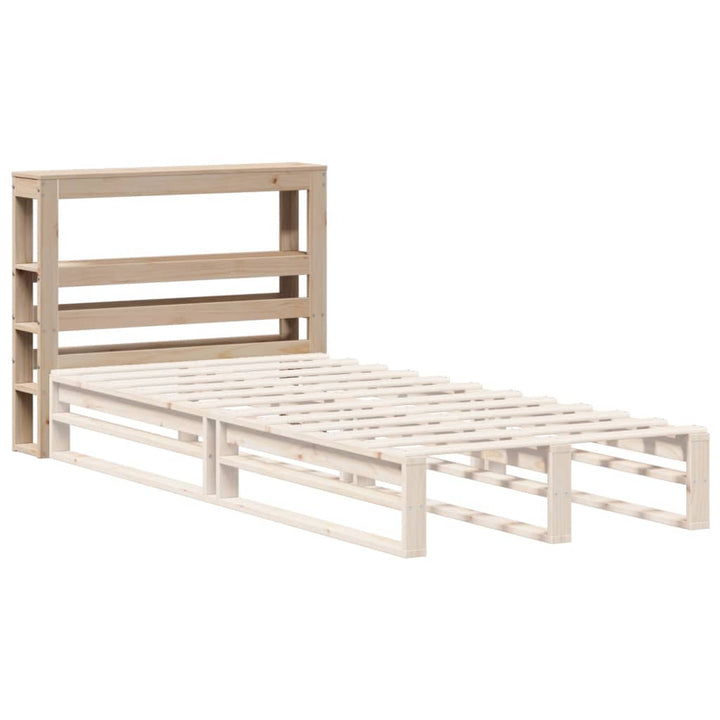 sengegavl med hylder 75 cm massivt fyrretræ hvid