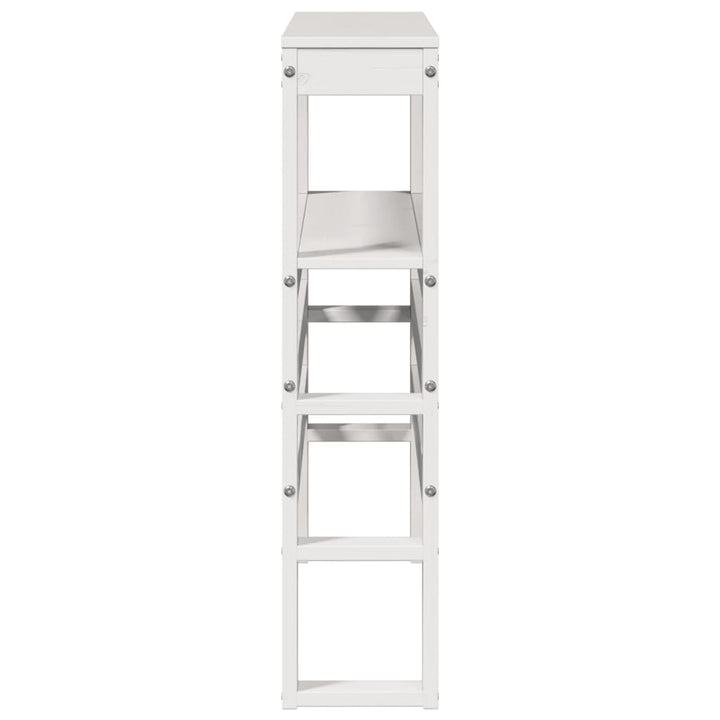sengegavl med hylder 75 cm massivt fyrretræ hvid
