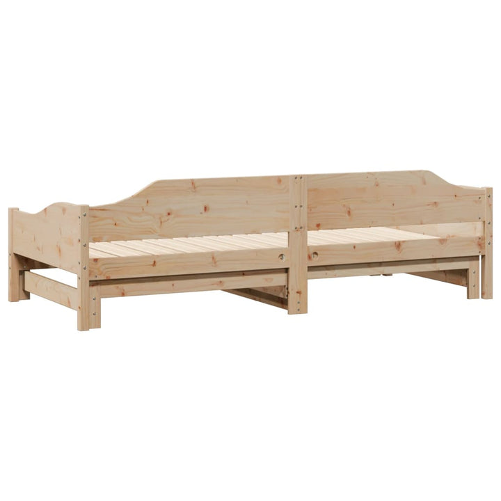 daybed med udtræk 90x200 cm massivt fyrretræ