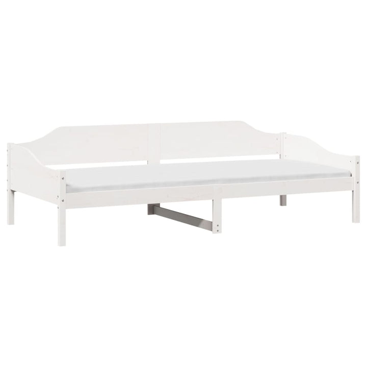 sengeramme uden madras 80x200 cm massivt fyrretræ hvid