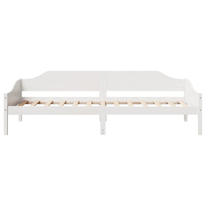sengeramme uden madras 80x200 cm massivt fyrretræ hvid