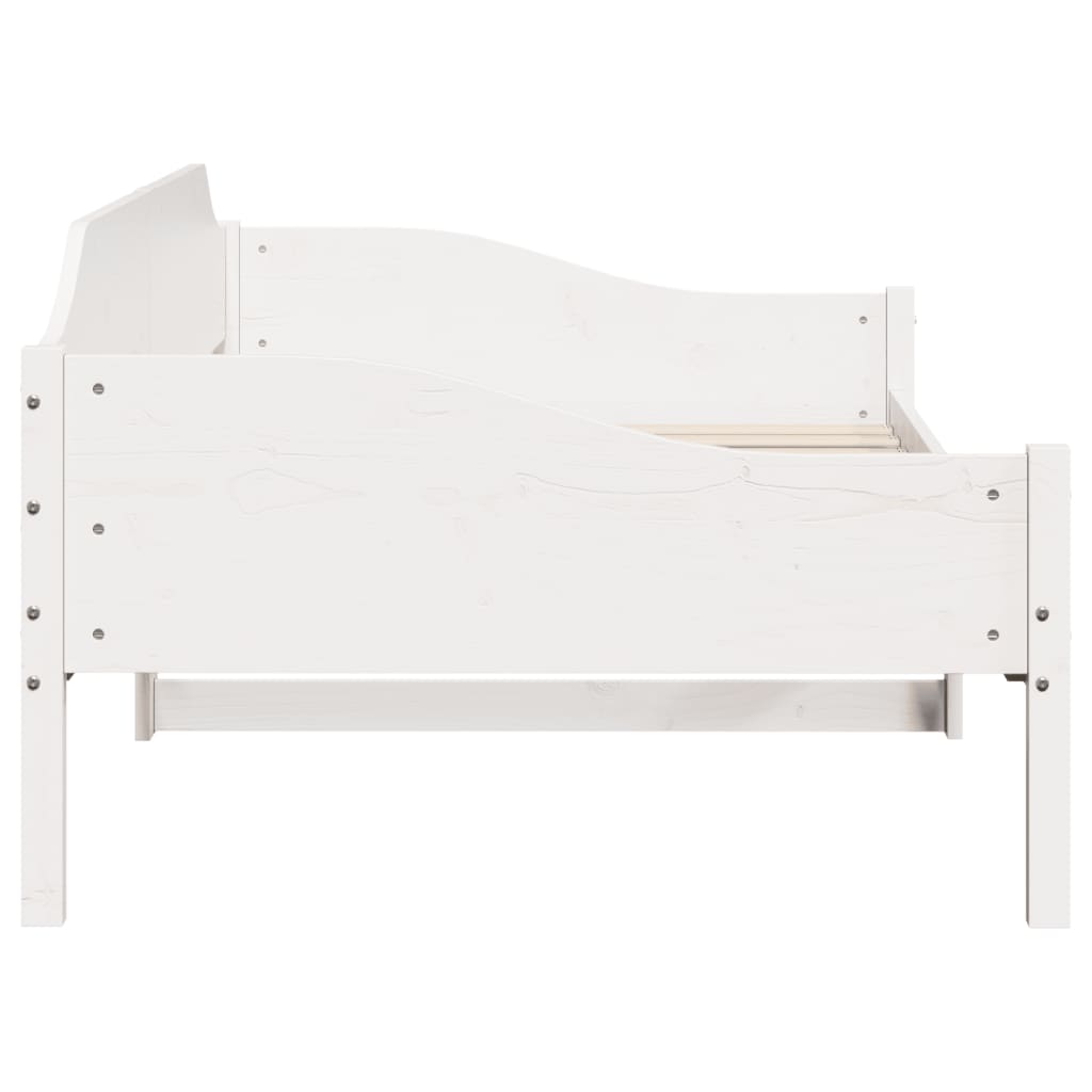 sengeramme uden madras 80x200 cm massivt fyrretræ hvid