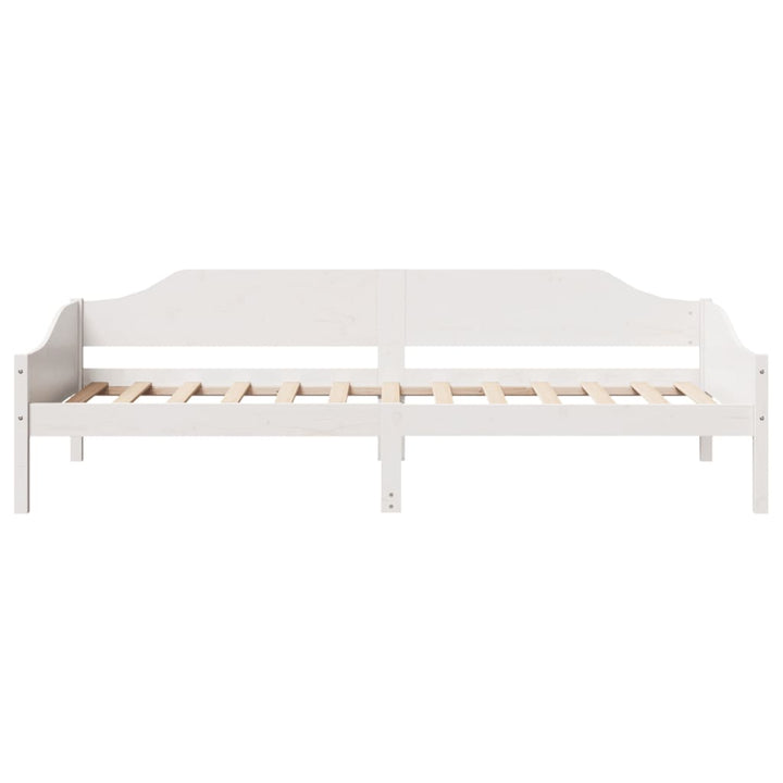 sengeramme uden madras 90x200 cm massivt fyrretræ hvid
