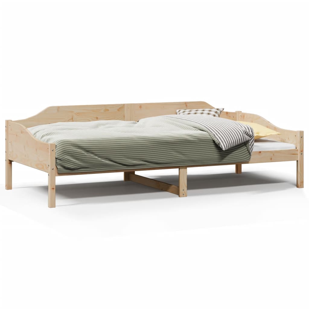 sengeramme uden madras 90x190 cm massivt fyrretræ