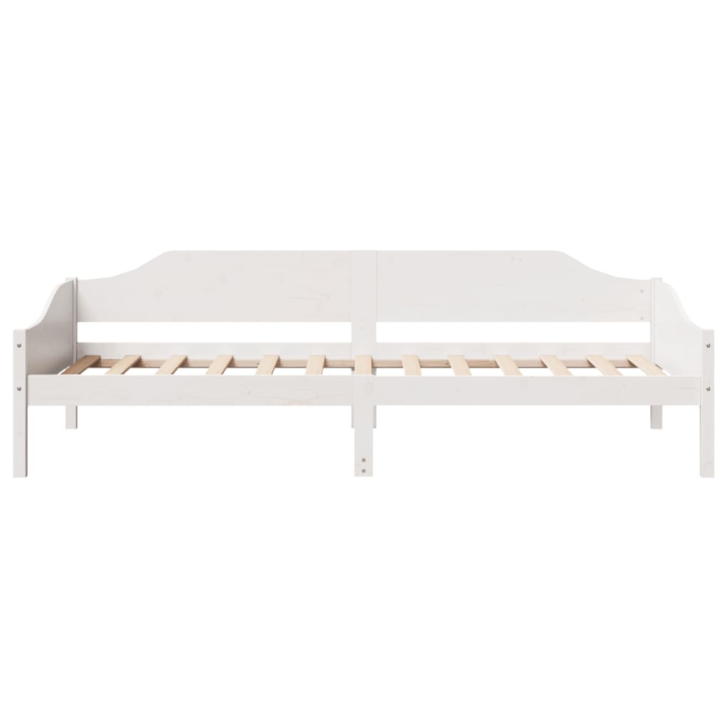 sengeramme uden madras 90x190 cm massivt fyrretræ hvid