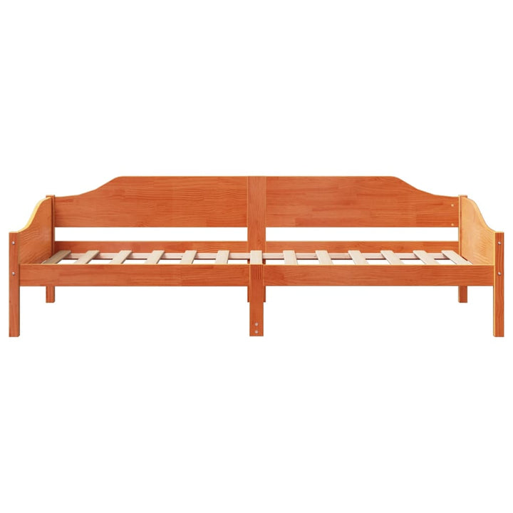 sengeramme uden madras 90x190 cm massivt fyrretræ gyldenbrun