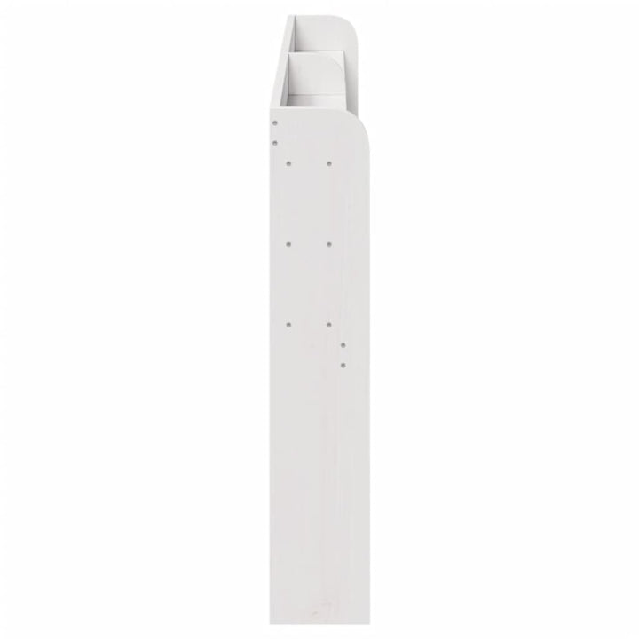 sengegavl med hylder 180 cm massivt fyrretræ hvid