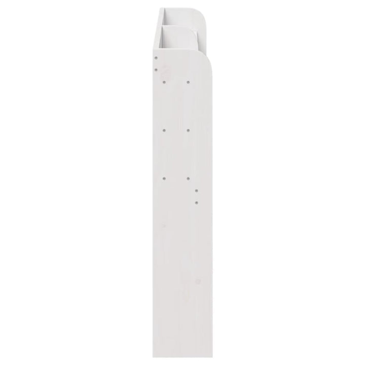 sengegavl med hylder 150 cm massivt fyrretræ hvid