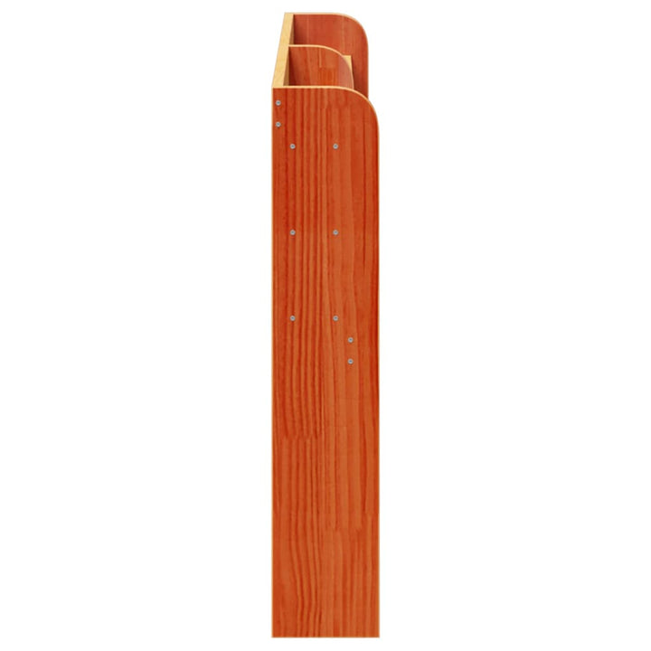 sengegavl med hylder 150 cm massivt fyrretræ gyldenbrun