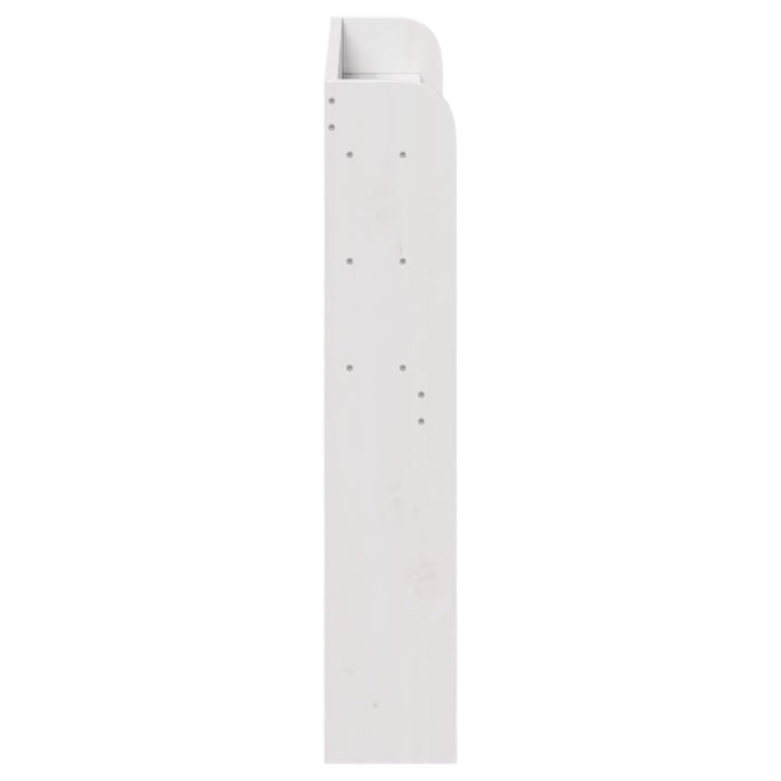 sengegavl med hylder 90 cm massivt fyrretræ hvid