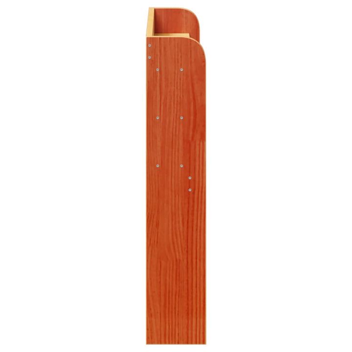 sengegavl med hylder 75 cm massivt fyrretræ gyldenbrun