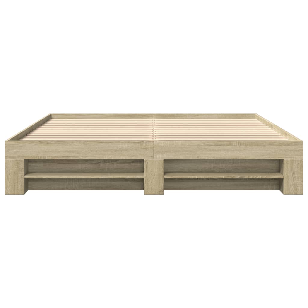 sengeramme uden madras 200x200 cm konstrueret træ sonoma-eg