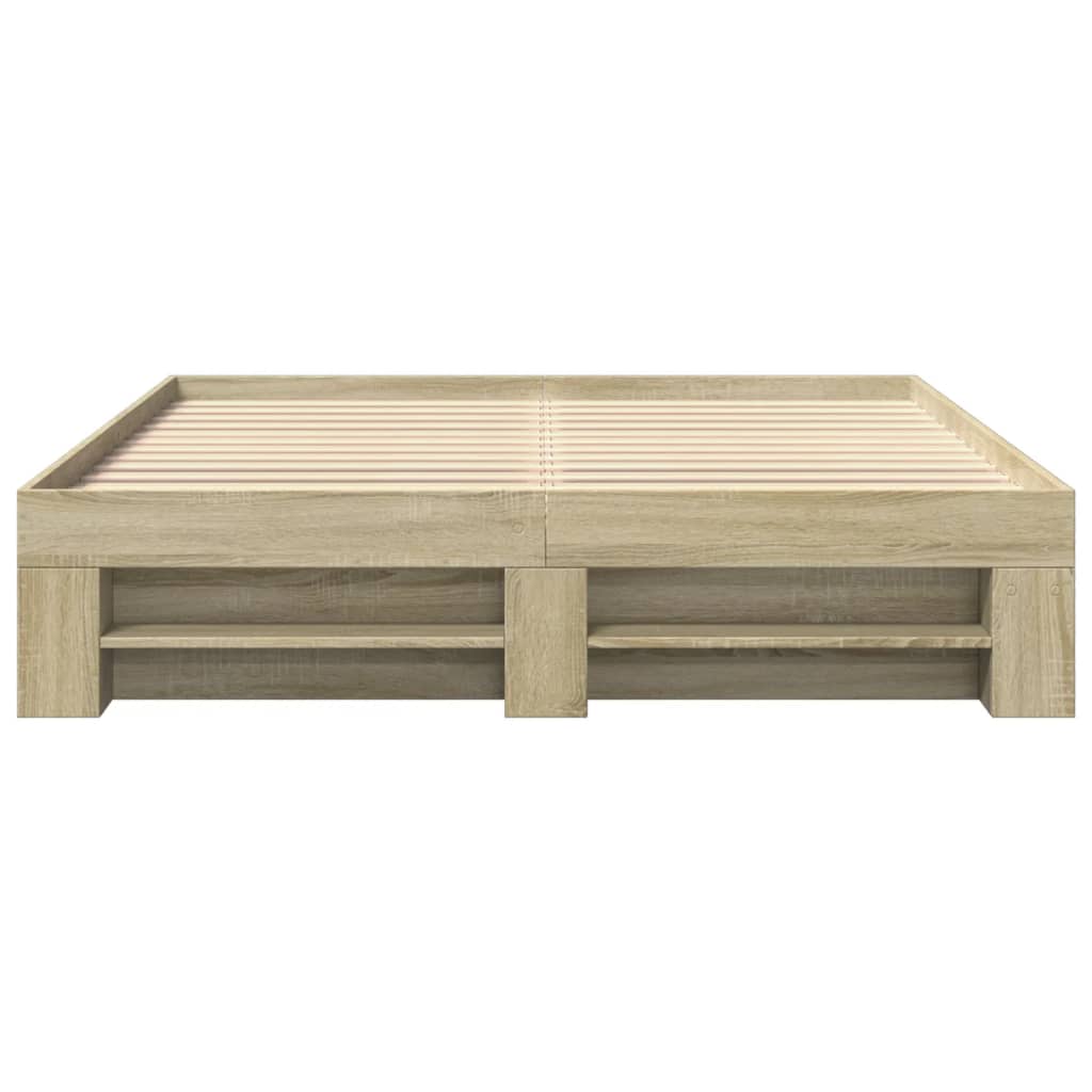 sengeramme 160x200 cm uden madras konstrueret træ sonoma-eg
