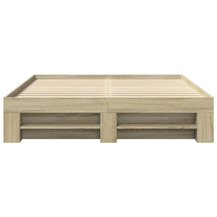 sengeramme 160x200 cm uden madras konstrueret træ sonoma-eg
