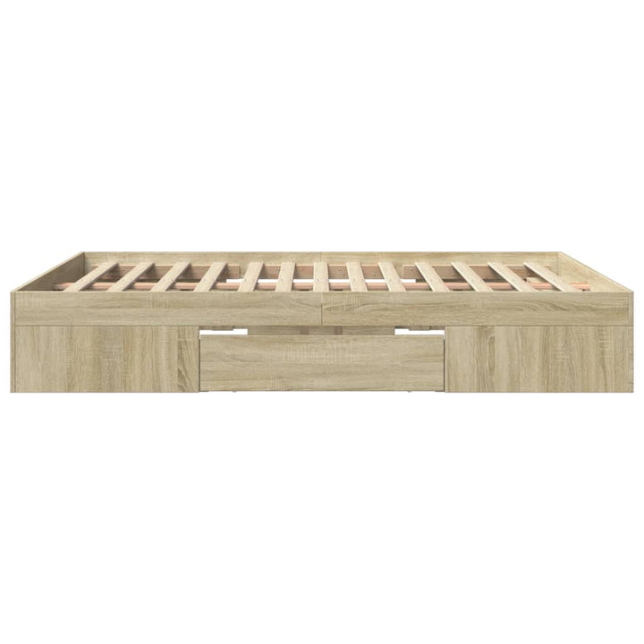 sengeramme 160x200 cm uden madras konstrueret træ sonoma-eg