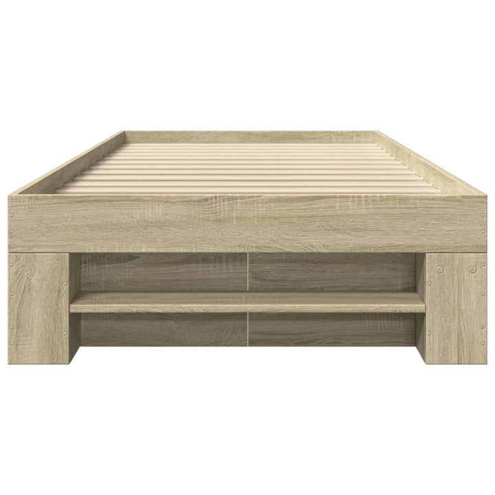 sengeramme 100x200 cm uden madras konstrueret træ sonoma-eg