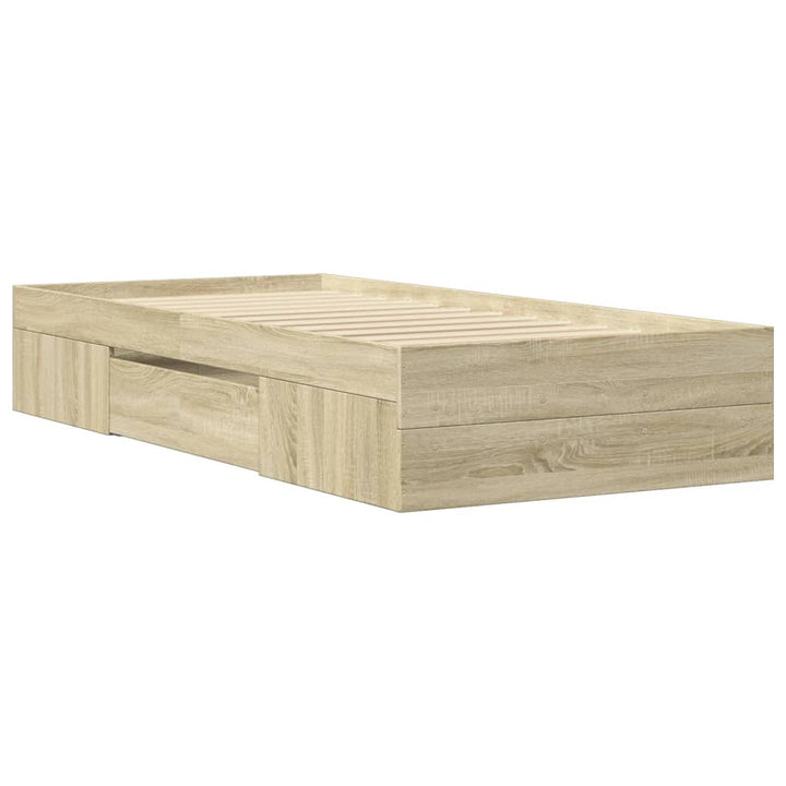 sengeramme 100x200 cm uden madras konstrueret træ sonoma-eg
