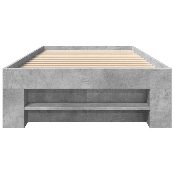 sengeramme 100x200 cm konstrueret træ betongrå