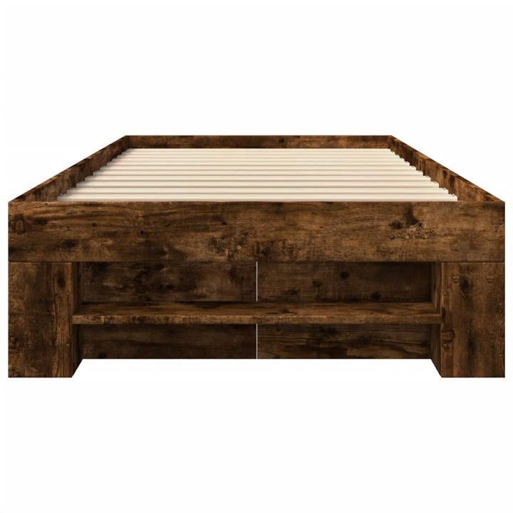 sengeramme 100x200 cm uden madras konstrueret træ røget eg