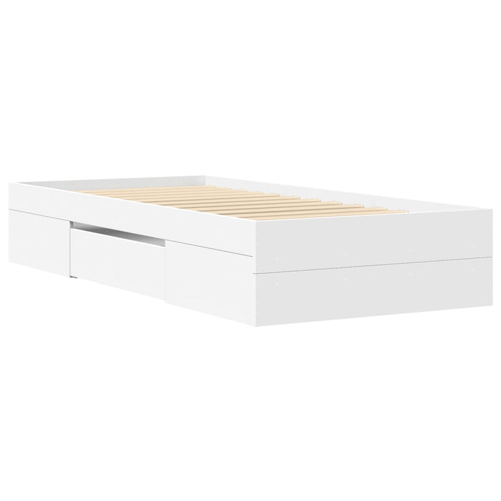 sengeramme 90x200 cm konstrueret træ hvid