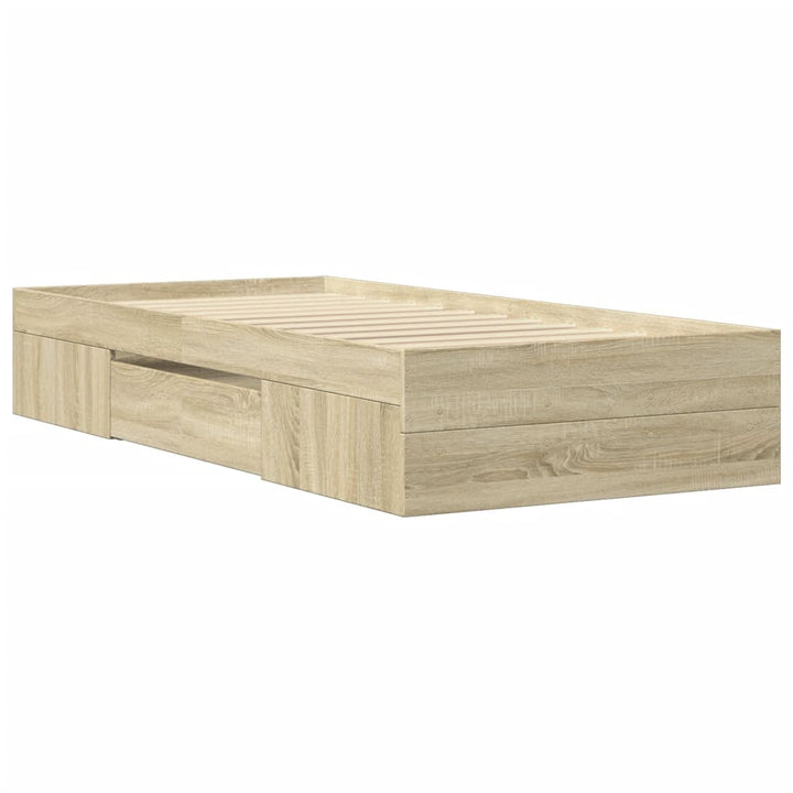 sengeramme 90x200 cm uden madras konstrueret træ sonoma-eg