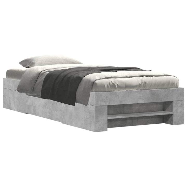 sengeramme 90x200 cm konstrueret træ betongrå