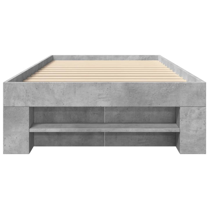 sengeramme 90x200 cm konstrueret træ betongrå