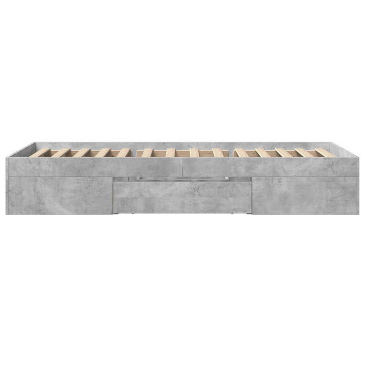 sengeramme 90x200 cm konstrueret træ betongrå