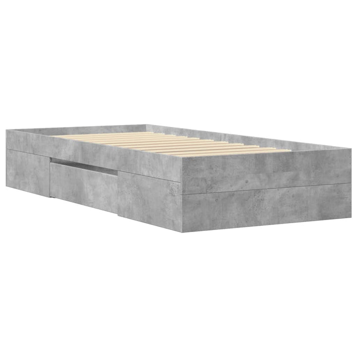 sengeramme 90x200 cm konstrueret træ betongrå
