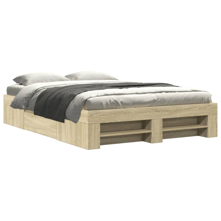 sengeramme 120x190 cm uden madras konstrueret træ sonoma-eg