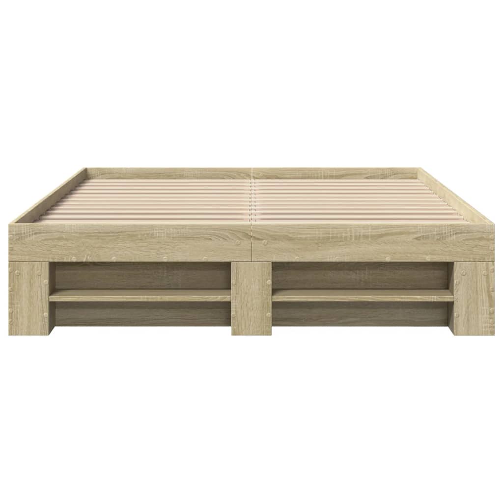 sengeramme 120x190 cm uden madras konstrueret træ sonoma-eg