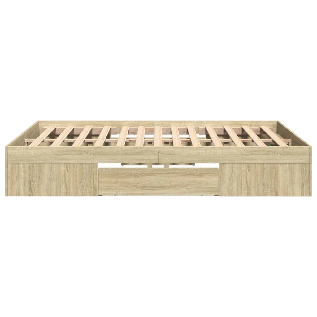 sengeramme 120x190 cm uden madras konstrueret træ sonoma-eg