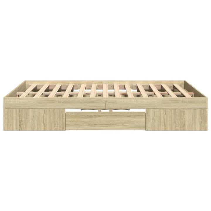 sengeramme 120x190 cm uden madras konstrueret træ sonoma-eg