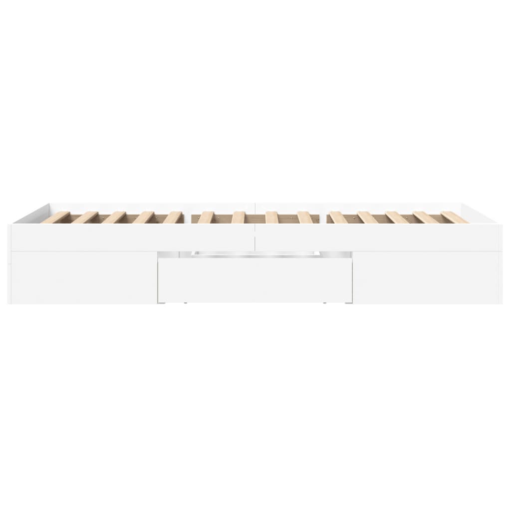 sengeramme 90x190 cm konstrueret træ hvid