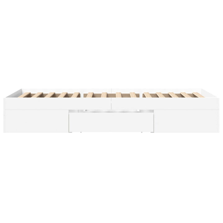 sengeramme 90x190 cm konstrueret træ hvid