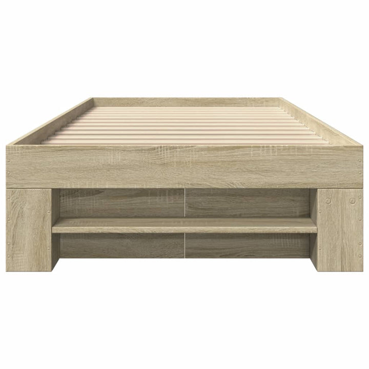 sengeramme 90x190 cm uden madras konstrueret træ sonoma-eg