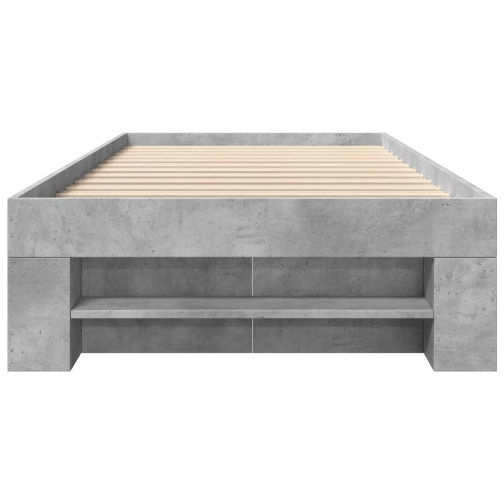 sengeramme 90x190 cm konstrueret træ betongrå