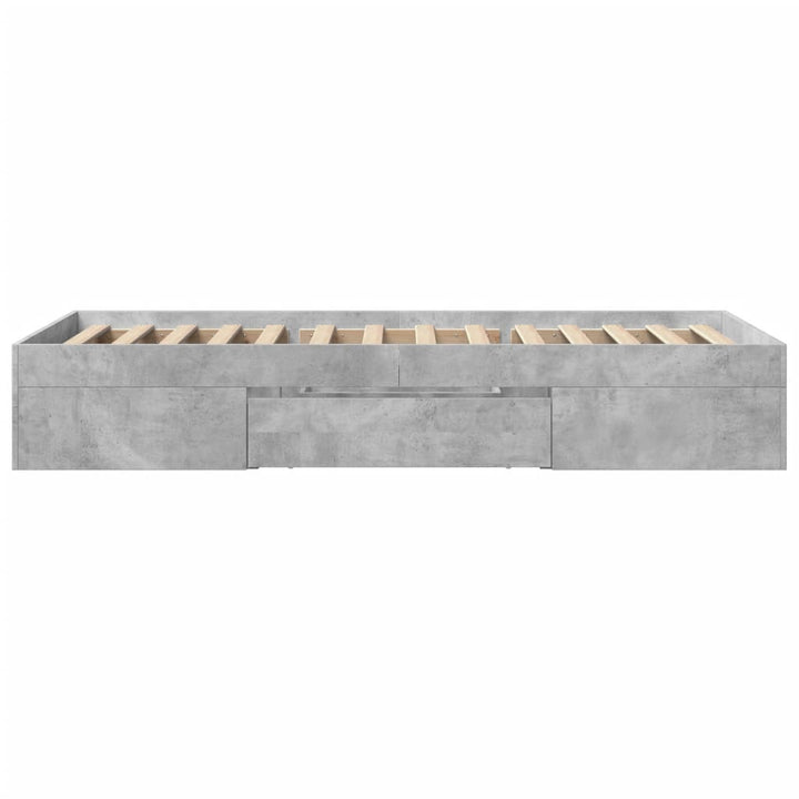sengeramme 90x190 cm konstrueret træ betongrå