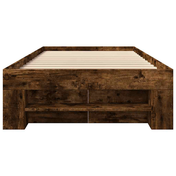 sengeramme 90x190 cm uden madras konstrueret træ røget eg