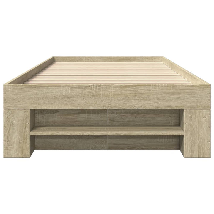 sengeramme 75x190 cm uden madras konstrueret træ sonoma-eg