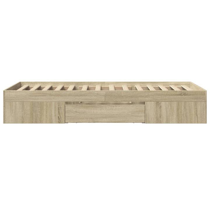 sengeramme 75x190 cm uden madras konstrueret træ sonoma-eg