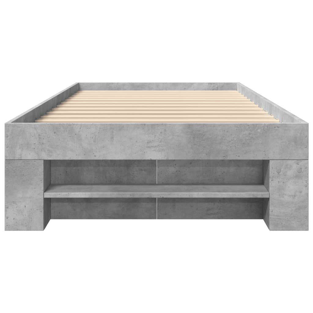 sengeramme 75x190 cm konstrueret træ betongrå