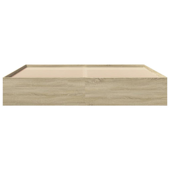 sengeramme uden madras 200x200 cm konstrueret træ sonoma-eg