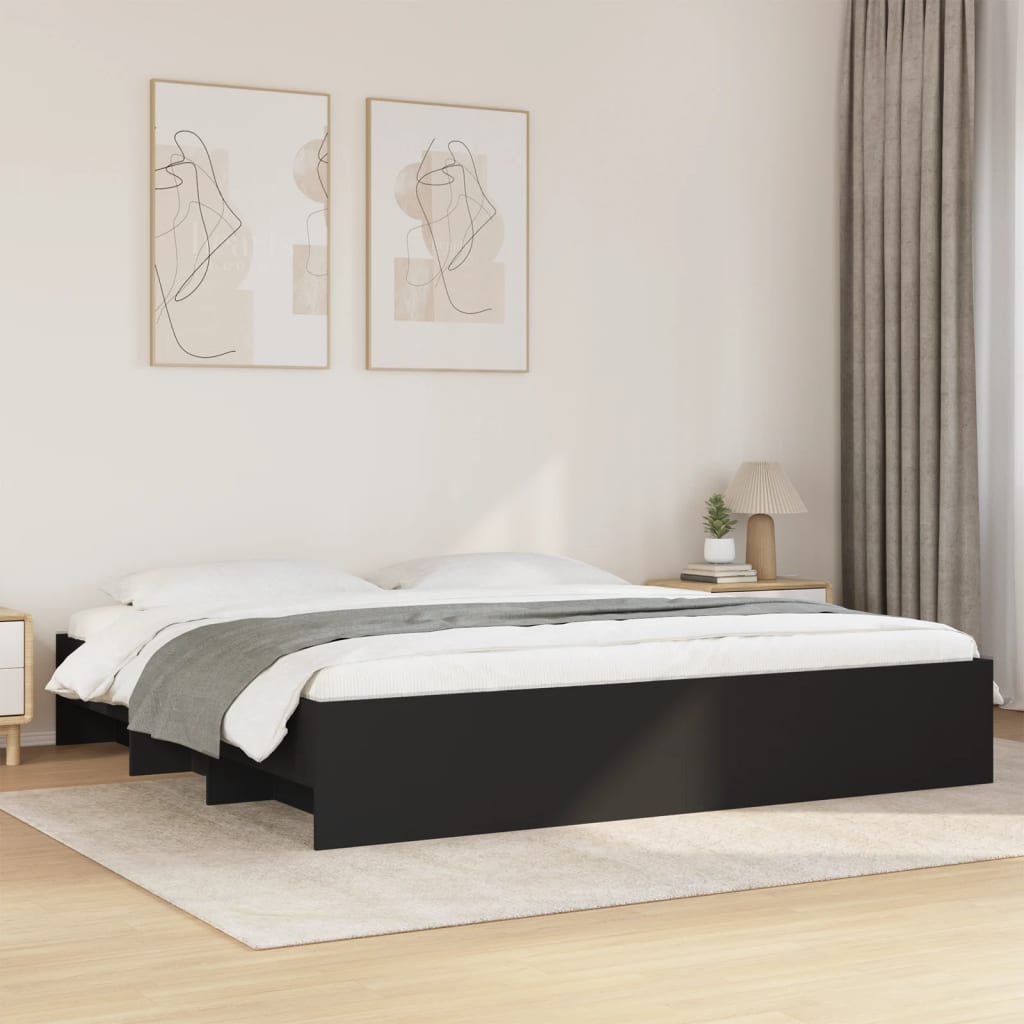 sengestel uden madras 180x200 cm konstrueret træ sort