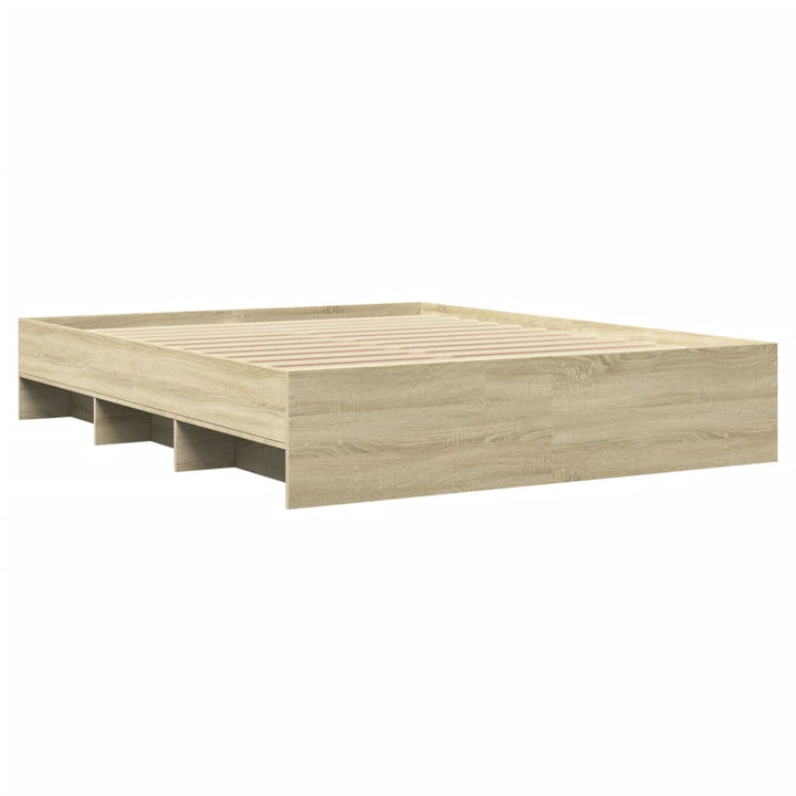 sengeramme 160x200 cm uden madras konstrueret træ sonoma-eg