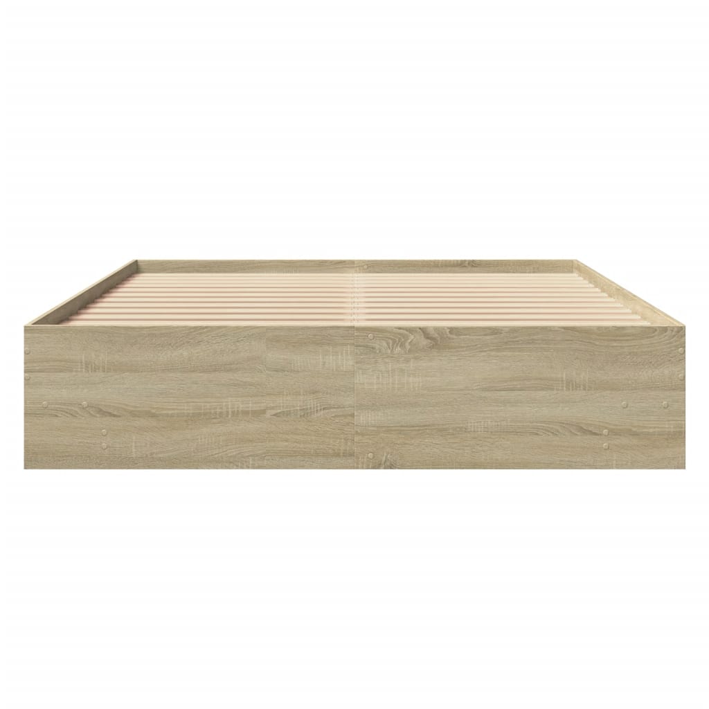 sengeramme 160x200 cm uden madras konstrueret træ sonoma-eg